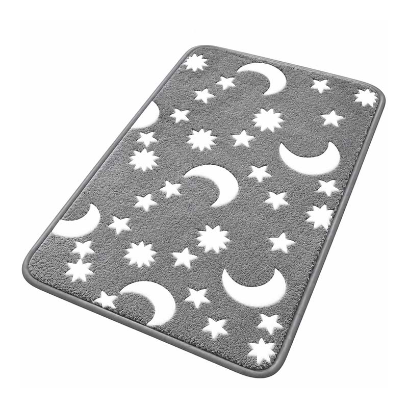 Glow-in-the-dark coral fleece floor mat 2024 f/w accessories bathroom gadget spring、summer