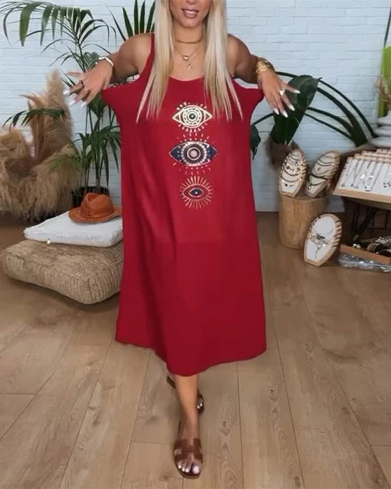 Printed Sleeveless Dress