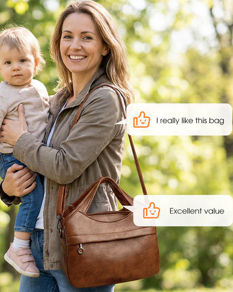 Vintage Large-Capacity Crossbody Bag