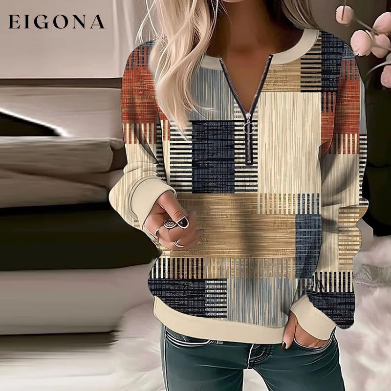 Casual Color Block Sweatshirt 16.99 best Best Sellings clothes Plus Size Sale tops Topseller