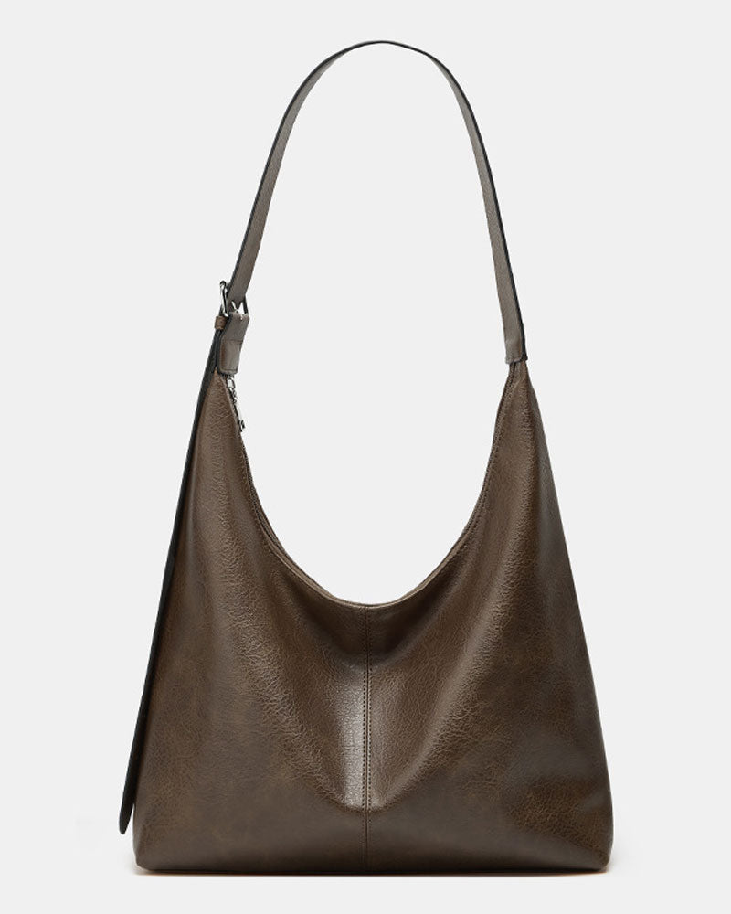 Women's Solid Color PU Leather Shoulder Bag 2024f/w bags spring summer