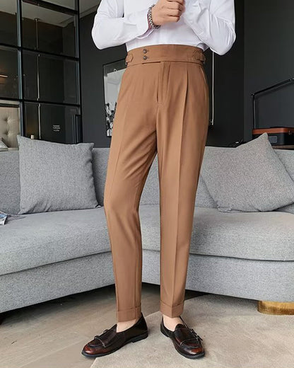 Men's Pocket Solid Casual Dress Pant