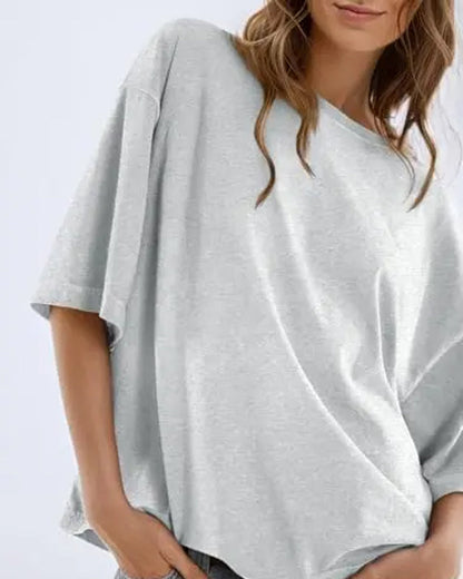 Batwing Sleeve Crew Neck Loose T-Shirt