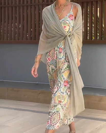 Printed Cami Maxi Dress