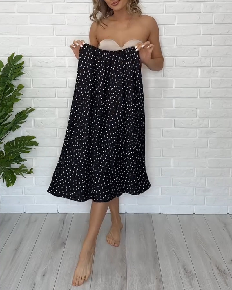 Simple Polka Dot Slim Skirt