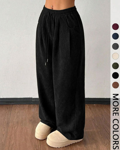 Drawstring Corduroy Long Pants 2024 f/w pants spring