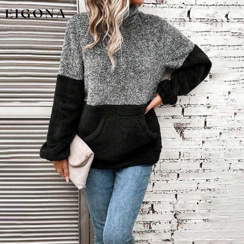 Colour Block Casual Sweatshirt best Best Sellings clothes Plus Size Sale tops Topseller