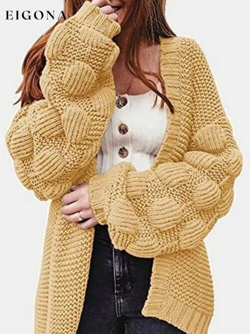 Open Front Oversized Fashion Long Sleeve Cardigan Sweater cardigan cardigans clothes S.X.H Ship From Overseas Sweater sweaters
