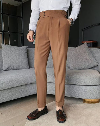 Men's Pocket Solid Casual Dress Pant