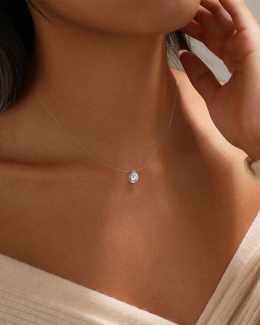 Invisible Simple Pendant Necklace 2024 f/w jewelry spring summer