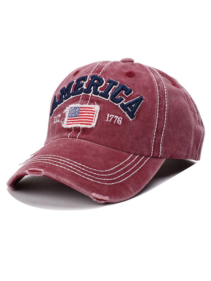 Flag With Broken Elements Peaked Cap clearance sale