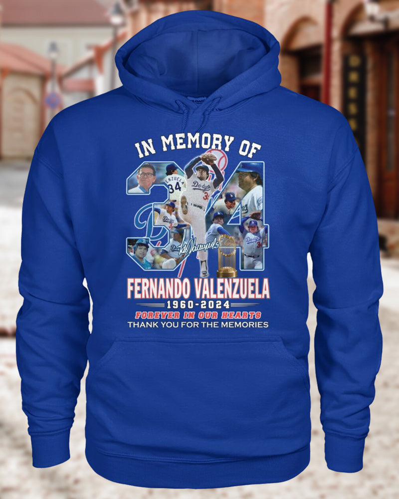 Men's Fernando Valenzuela Memorial Hoodie 2024 f/w hoodies man mexican legend