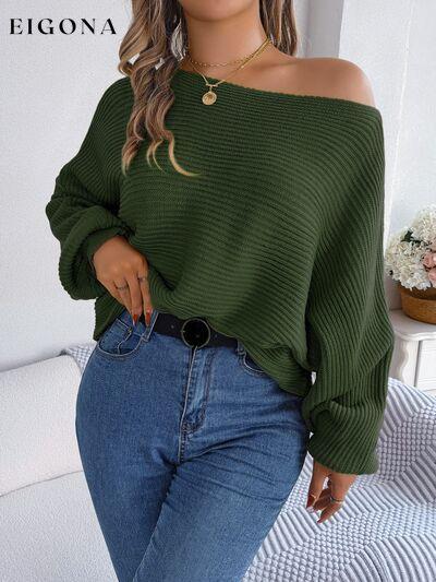 One-Shoulder Lantern Sleeve Sweater B.J.S clothes Ship From Overseas Sweater sweaters