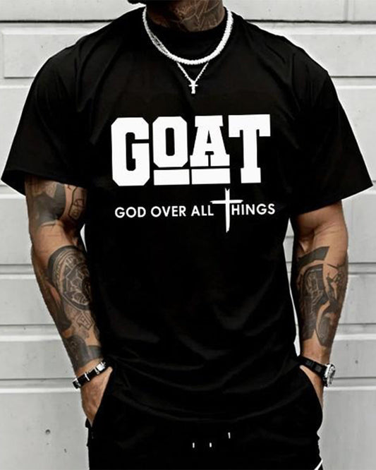 Men's Cotton Letter Print T-Shirt