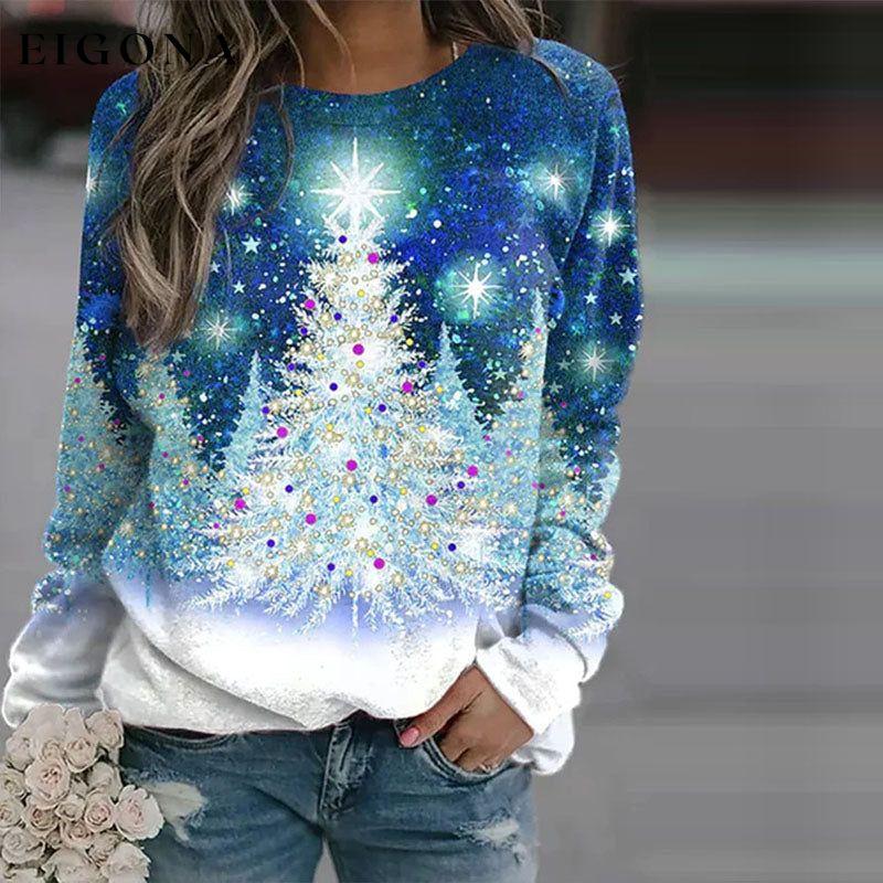 Casual Christmas Print Sweatshirt best Best Sellings clothes Plus Size Sale tops Topseller