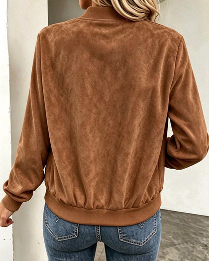 Solid Color Long Sleeve Coat