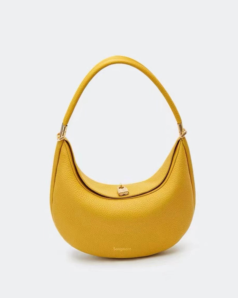 Solid color elegant crescent shape underarm shoulder bag 202466 bags