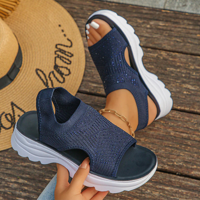 Breathable Mesh Platform Sandals