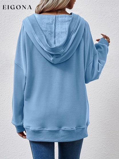 V-Neck Drop Shoulder Long Sleeve Hoodie Changeable clothes Ship From Overseas Sweater sweaters