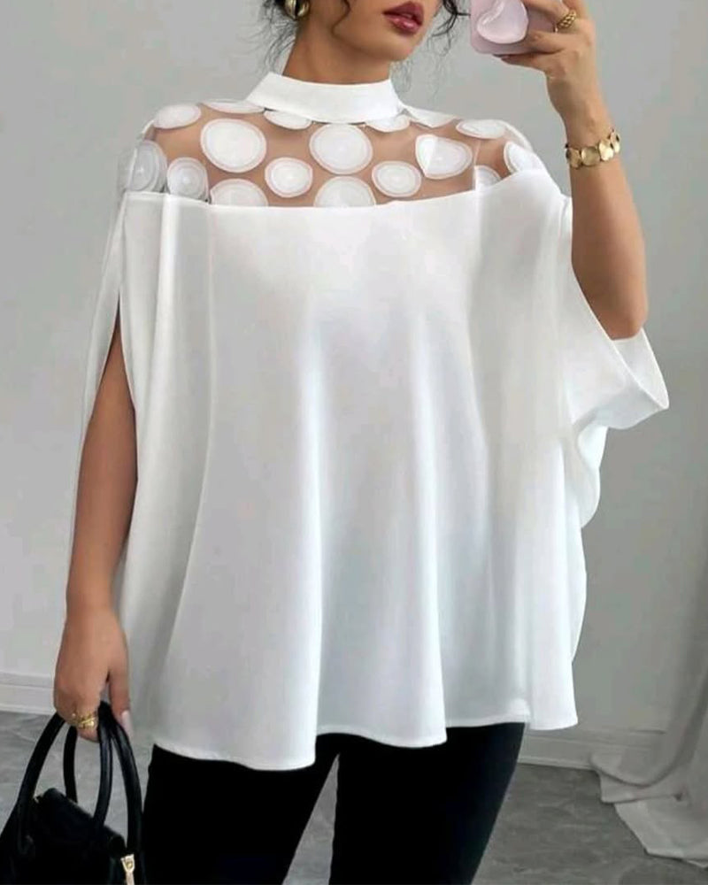 Off-The-Shoulder Bat Sleeve Elegant Blouse