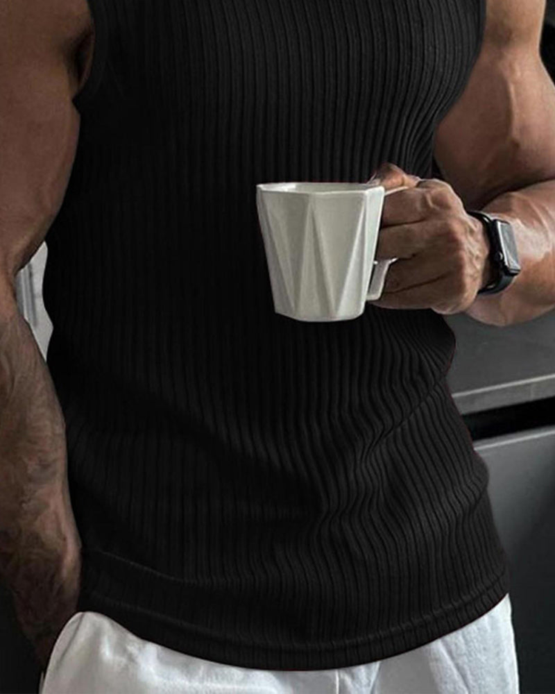 Men's Solid Color Sports Casual Tank Top