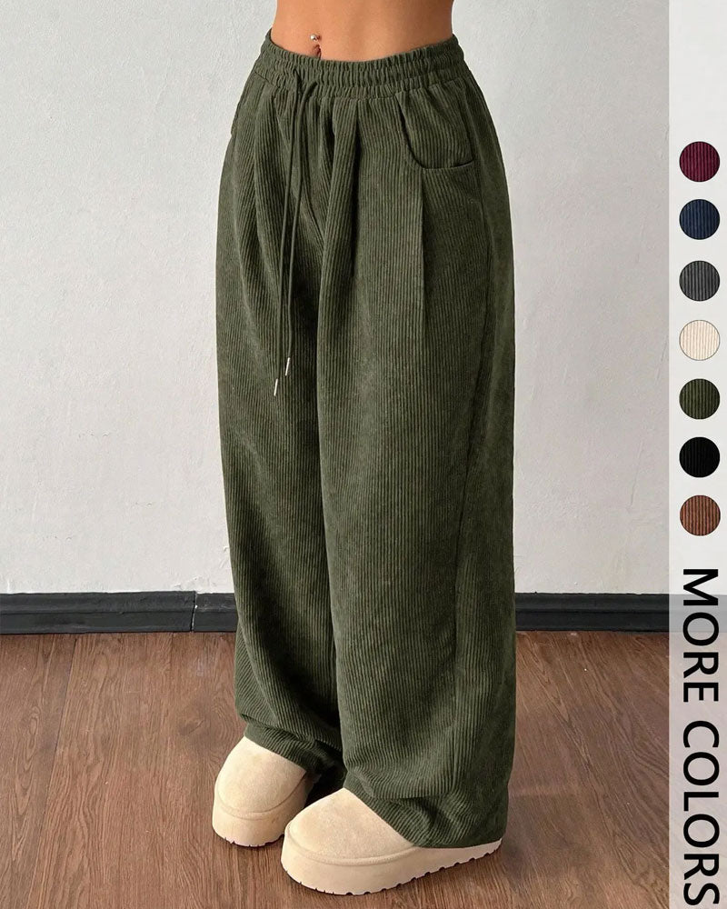 Drawstring Corduroy Long Pants 2024 f/w pants spring