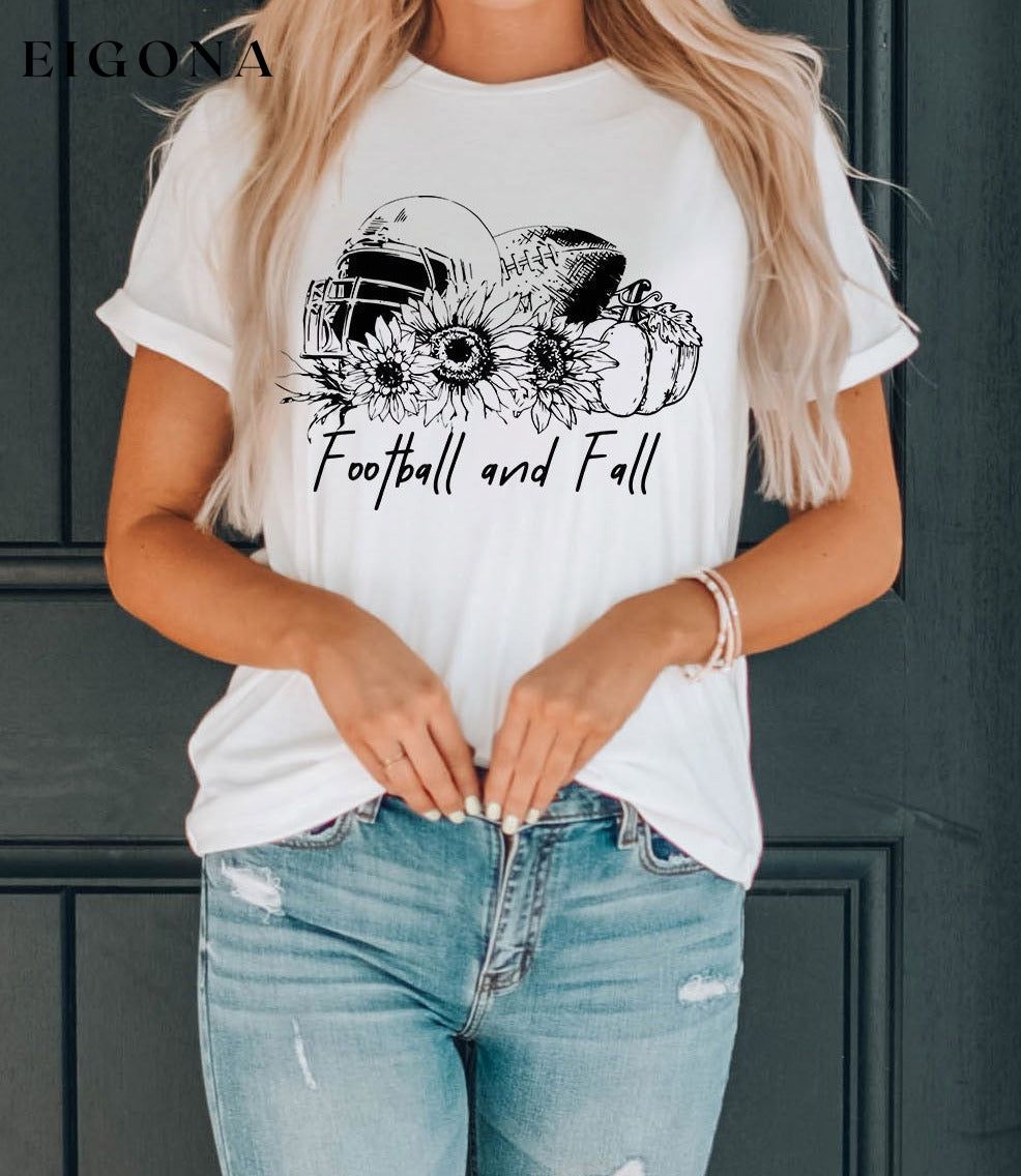 FOOTBALL AND FALL Graphic T-Shirt clothes Ship From Overseas SYNZ trend