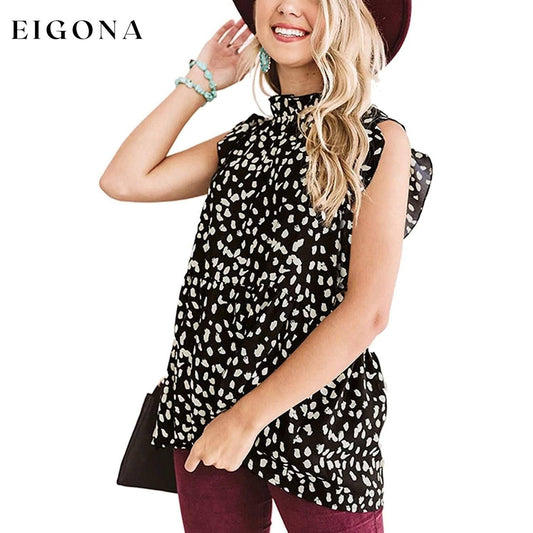 Women's Casual Floral Print Babydoll Blouse Tunic Tops Black __stock:200 __stock:500 clothes Low stock refund_fee:800 tops