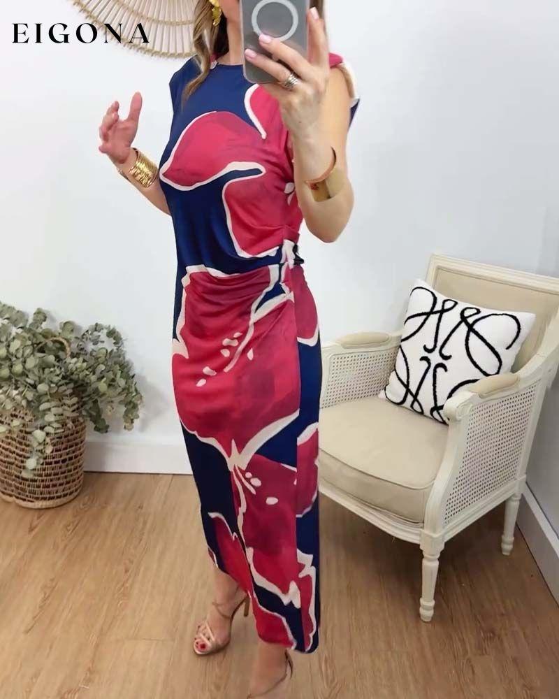 Sleeveless casual elegant printed dress casual dresses summer