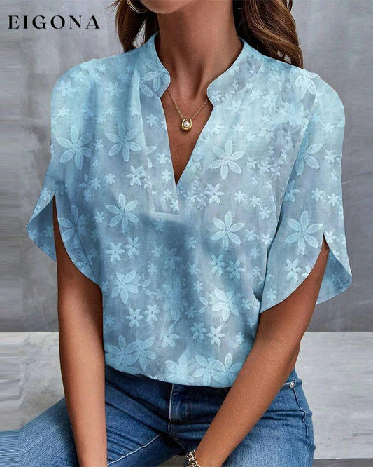 Floral embroidered stand collar elegant blouse blouses & shirts spring summer