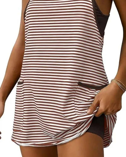 Striped Sleeveless Camisole Casual Jumpsuits