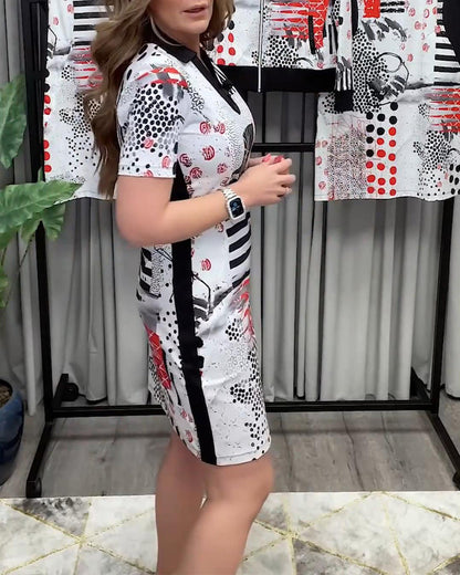 Abito da pendolare alla moda con scollo a V