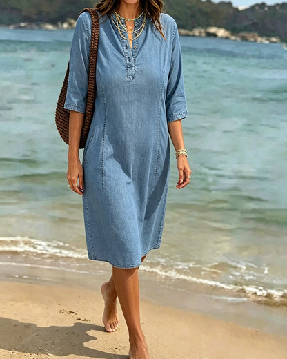Loose Straight Denim Dress