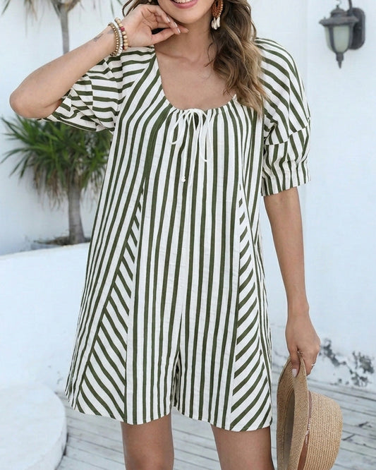 Striped Loose Shorts Jumpsuit jumpsuits & rompers spring summer