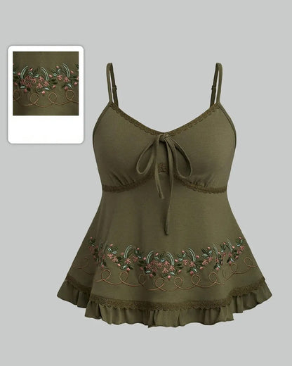 Women's Floral Embroidered  Top