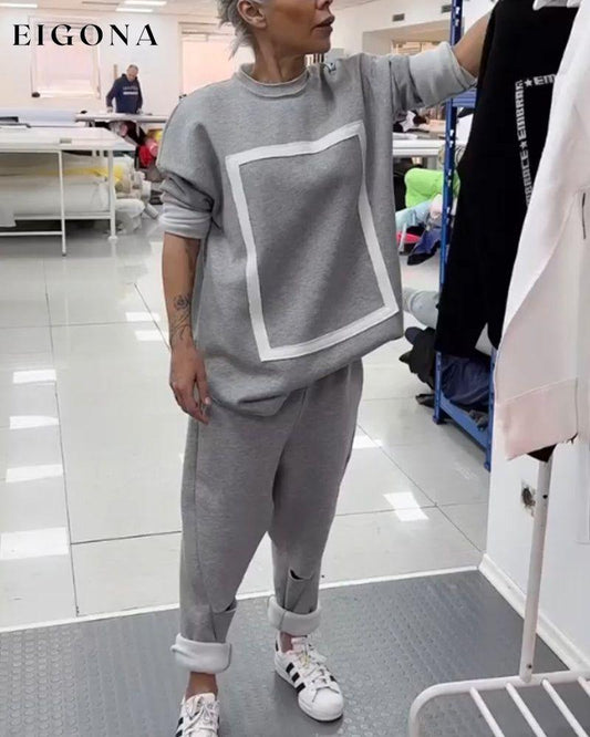 Casual sweatshirt and sweatpants set Gray 2023 f/w 23BF cardigans Clothes hoodies & sweatshirts spring Tops/Blouses
