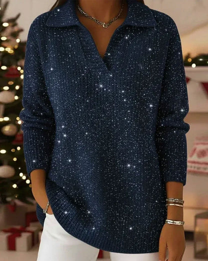 Lapel Long Sleeve Loose Pullover 2024 f/w pullovers