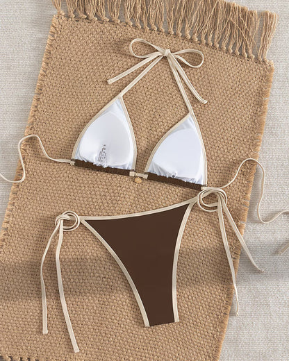 Sexy Color Block Bikini