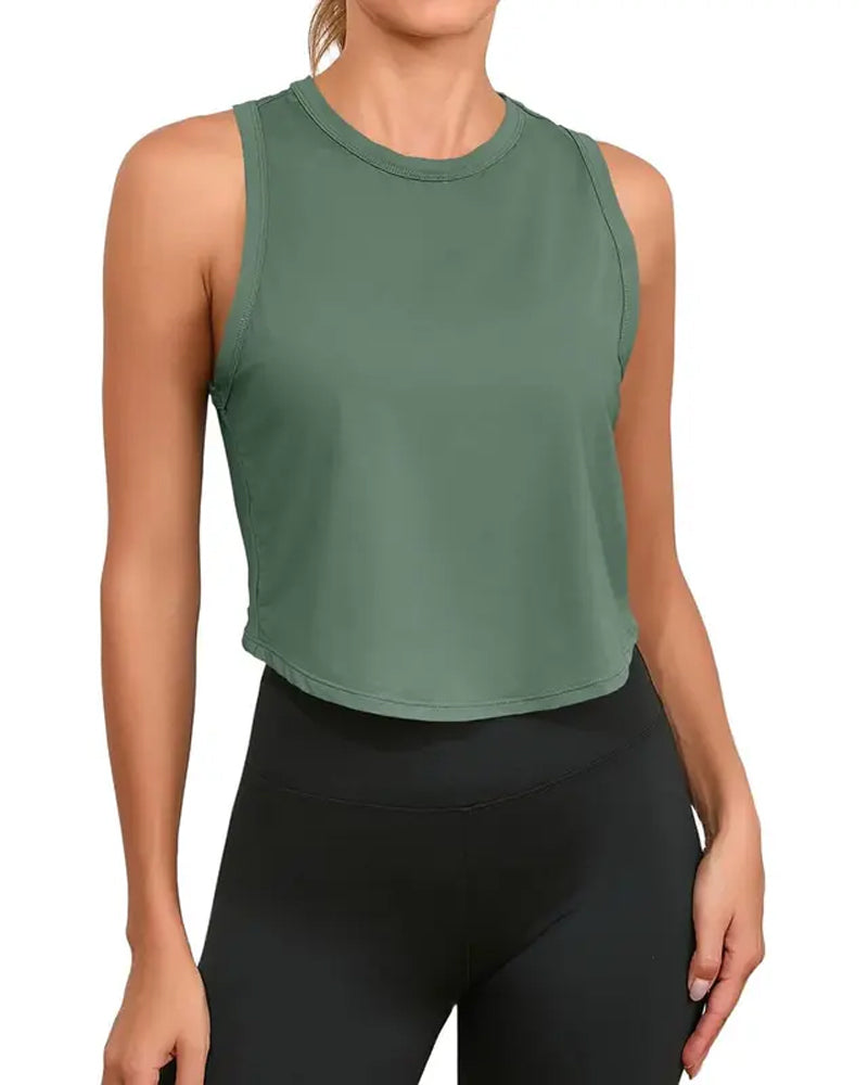 Sporty Cropped Tank Top