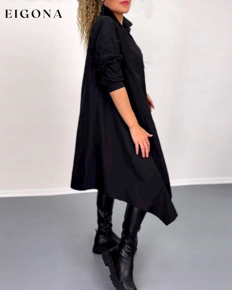 Solid color irregular casual dress 2023 f/w 23BF casual dresses Clothes Dresses spring