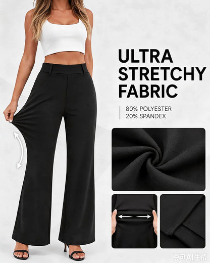 High-Waisted Wide-Leg Suit Pants 2024 f/w pants spring