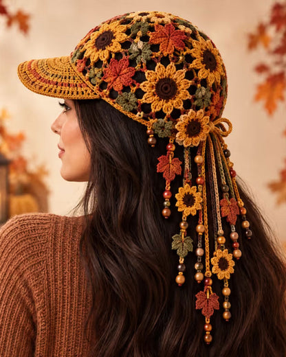 🍂 Women’s Handmade Crochet Autumn Baseball Cap 2024 f/w accessories spring summer
