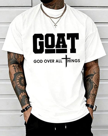 Men's Cotton Letter Print T-Shirt