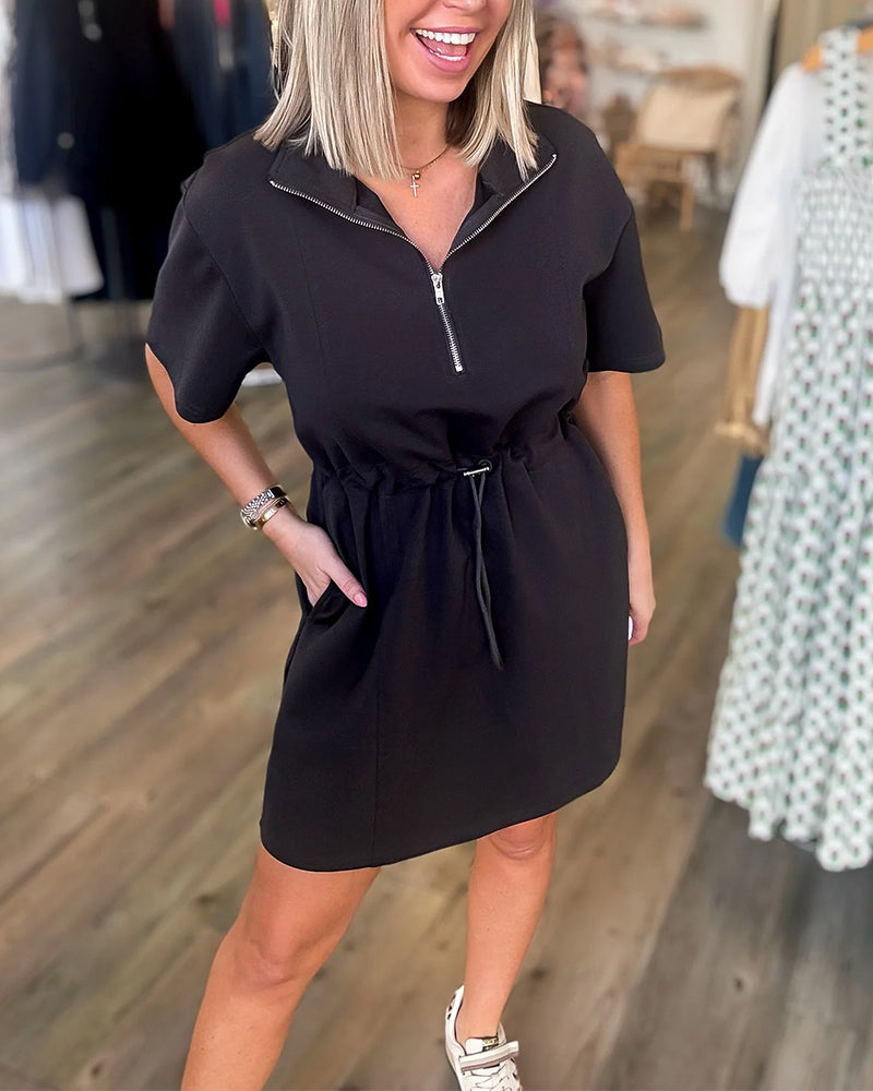 Abito casual da pendolare con coulisse in vita