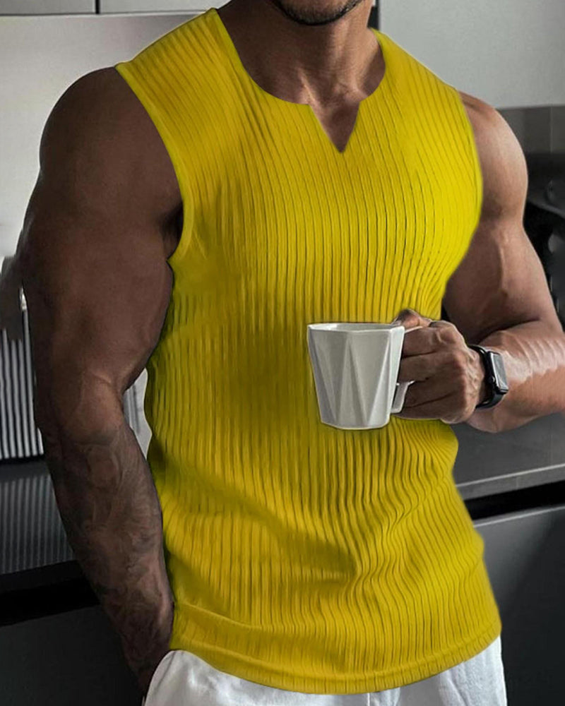 Men's Solid Color Sports Casual Tank Top