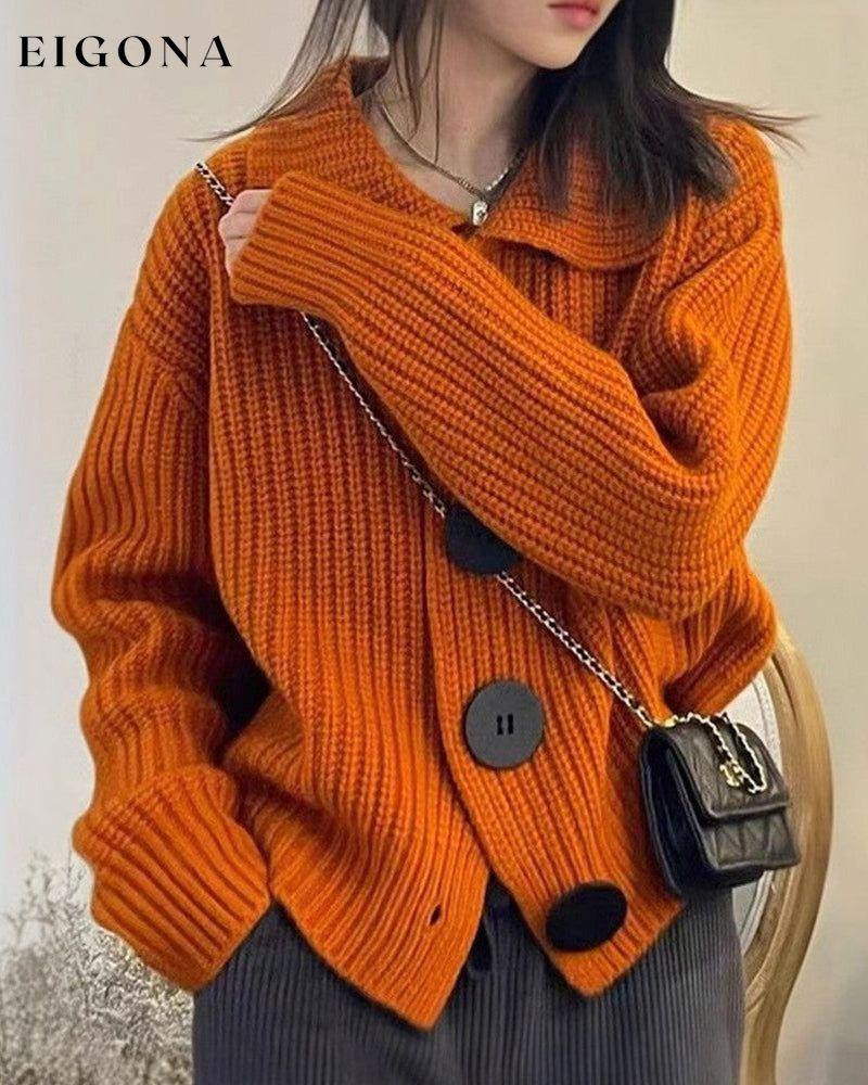 Big button knitted cardigan Orange 2023 f/w 23BF cardigans clothes Sweaters sweaters & cardigans Tops/Blouses