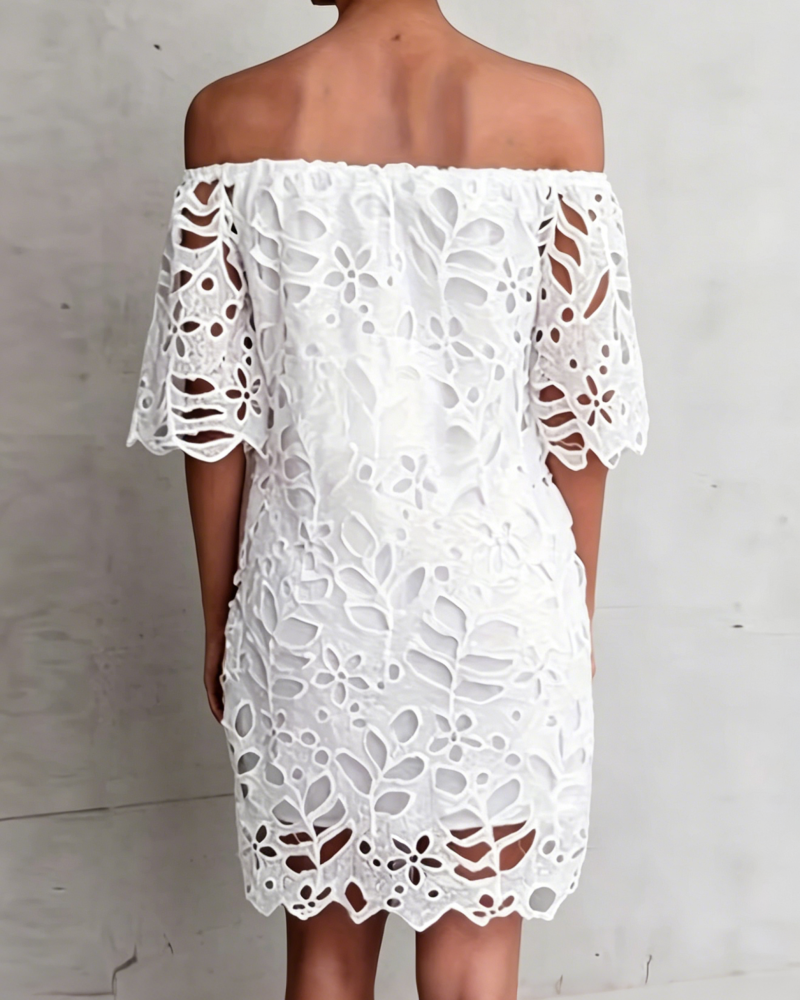 One Shoulder Hollow Dress
