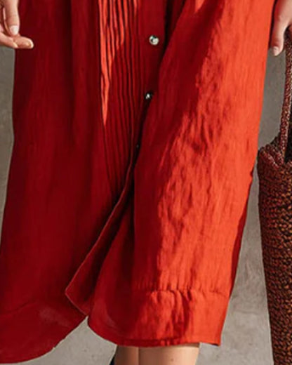 Pleated Sleeveless Casual Dress