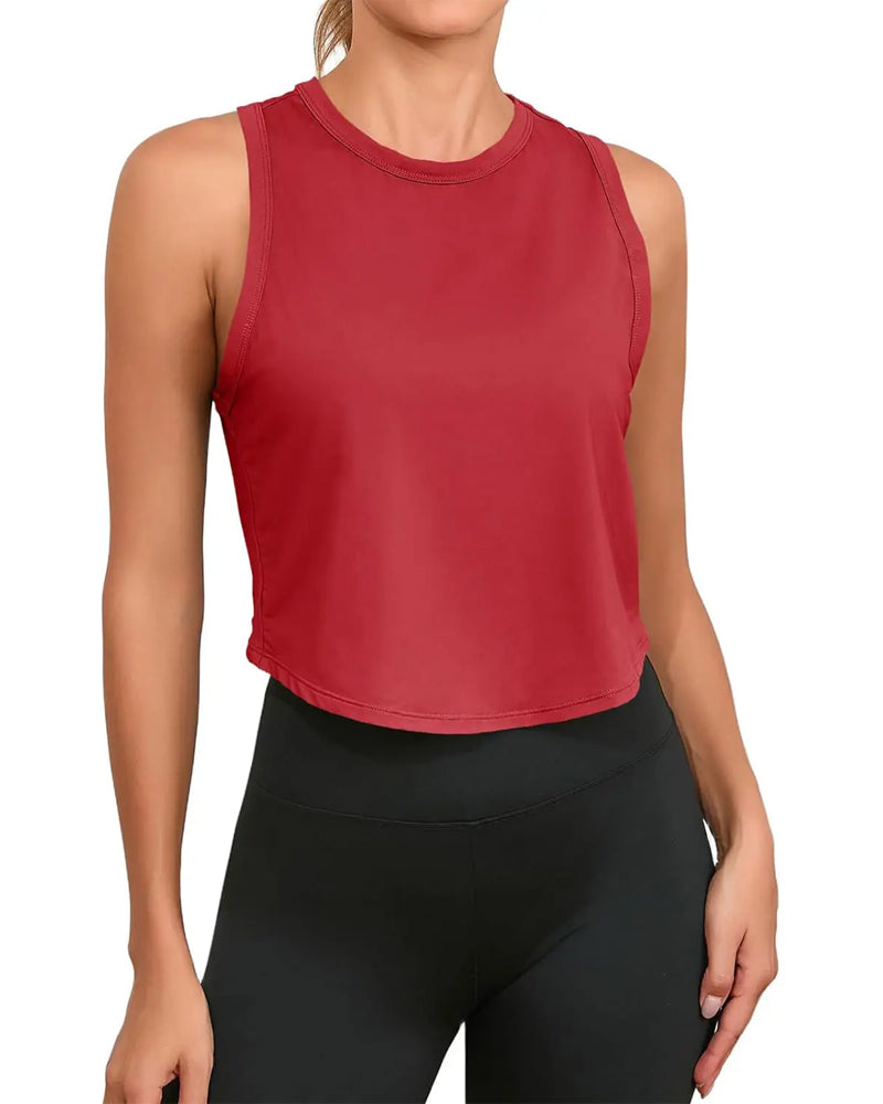 Sporty Cropped Tank Top