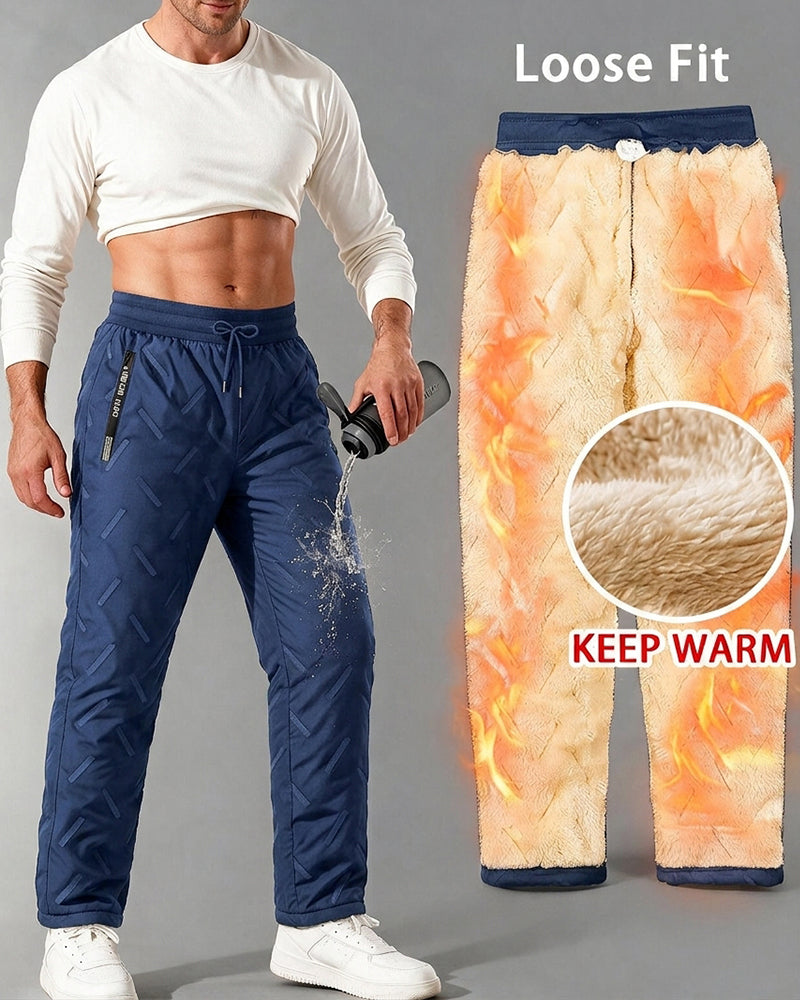 Men's Warm Pocket Drawstring Pants